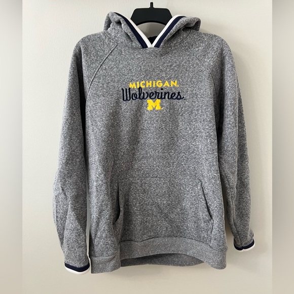 Champion Tops - Champion Gray Michigan Wolverines Hoodie